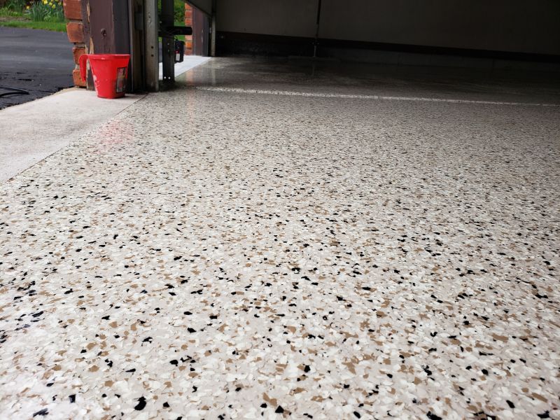 Speckled Garage Floor Painting in Fairfax, VA