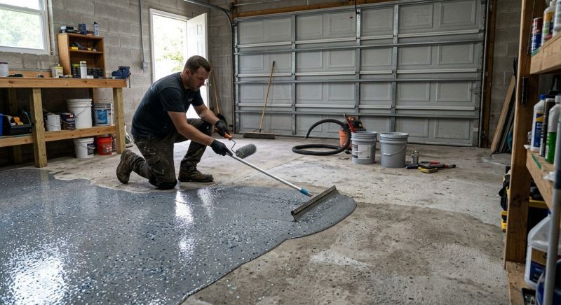 Garage Floor Staining in Fairfax, VA