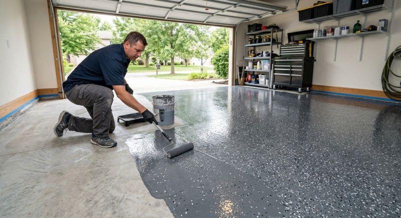 Garage Floor Staining in Greensboro, NC